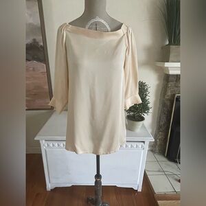 Theory Silk Off Shoulder Blouse